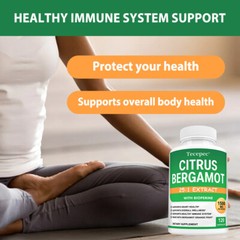 Citrus Bergamot 1500mg Extract to Support Heart Health, Immune System 120 Caps