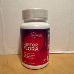 Microbiome Labs Restorflora Prebiotics 50 Capsules Best By 07/26
