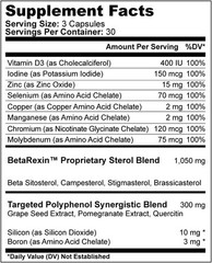 Prostate Support Capsule Natural Beta-sitosterol Gluten-Free Urinary Relief