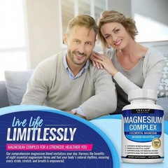 TopLux Magnesium Complex 1000mg, 8 Types for Sleep Aid Muscle Cramps Digestion