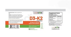 (1) Bottle Vitamin D3+K2