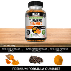(2 Pack) Turmeric Curcumin Ginger Gummies 60 Count, Pain Relief & Joint Support