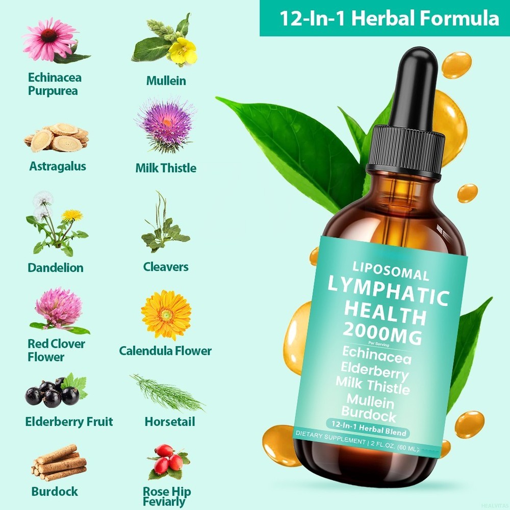 Liposomal Lymphatic Drops – Liver&immunity Health, Berry Flavor – 60ml