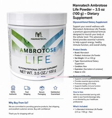 Mannatech Ambrotose Life Powder 3.5 oz (100g) Glyconutritional Supplement