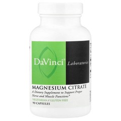2 X DaVinci Laboratories, Magnesium Citrate, 90 Capsules (140 mg per Capsule)