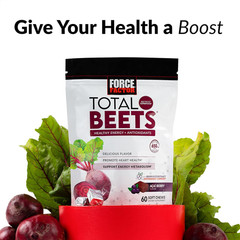 Force Factor Total Beets Soft Chews with Beetroot, Nitrates, L-Citrulline, Grape