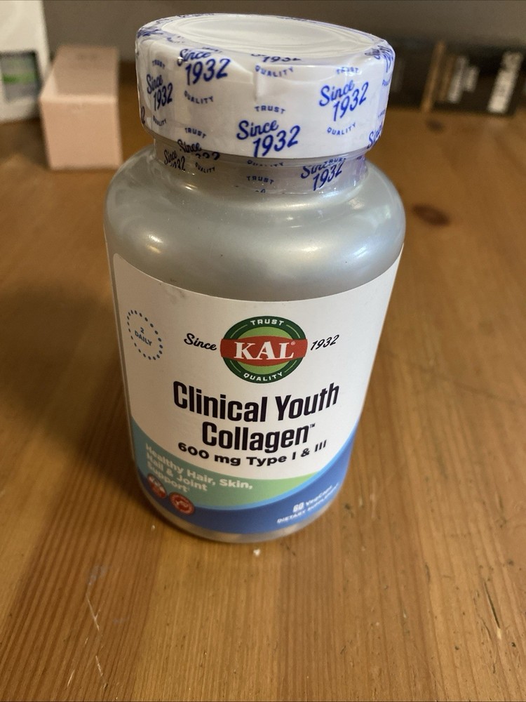 Kal 600 Mg Clinical Youth Collagen Type I & Iii, 60 Count. Expires 05/2028. C