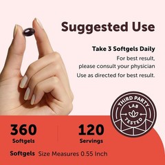 360 Count Beet Root Extract Softgels with MCT Oil – Gluten & Dairy Free