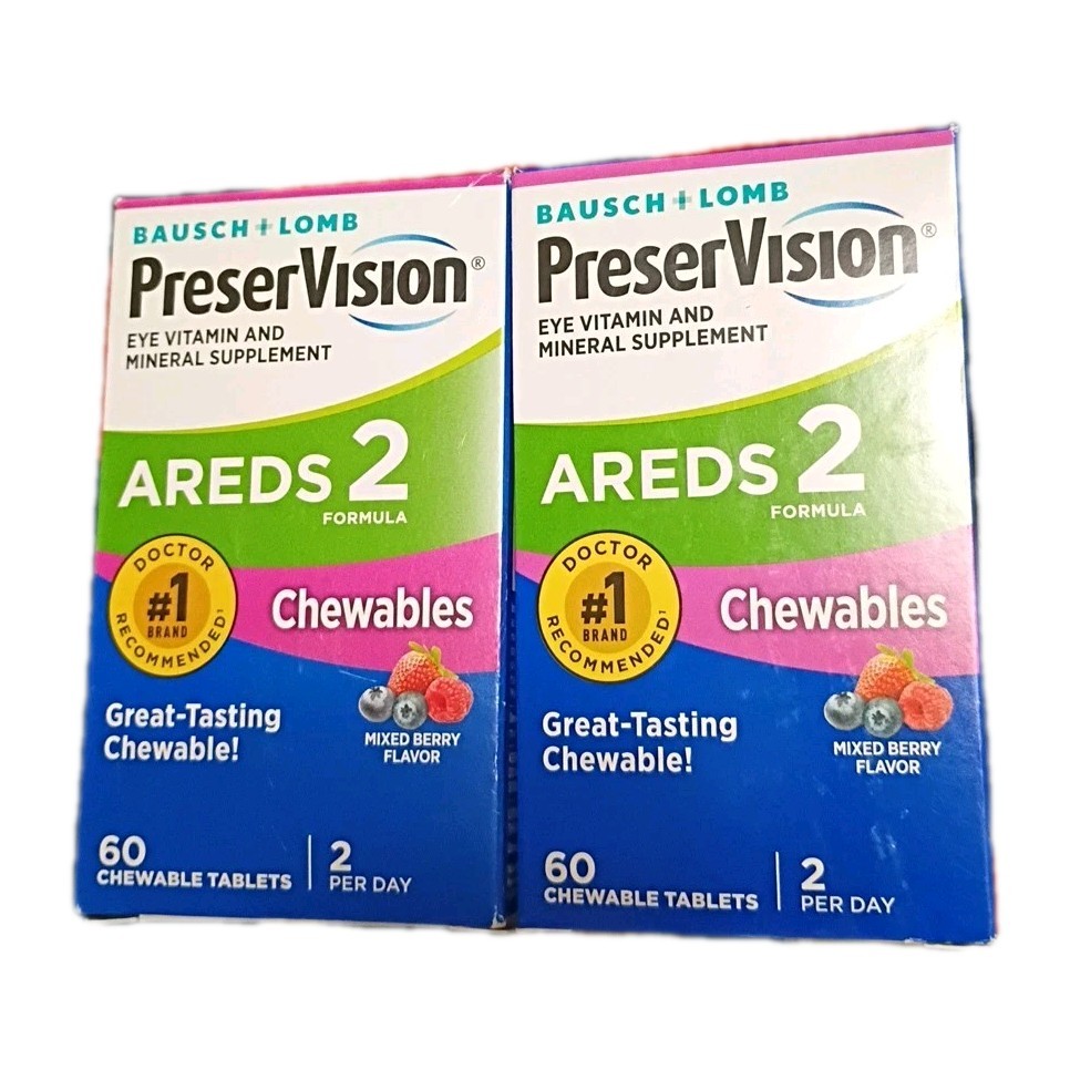PreserVision AREDS 2 Chewables – 60 x 2; 120 Tablets; Exp 04/2027+