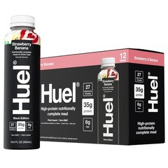 Meal Replacement Shake High Protein Strawberry Banana 16.9 fl oz 12 Pack Huel