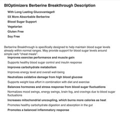 BiOptimizers Berberine Breakthrough 60 Veggie Caps | Version 2.0 New Exp 8/2027