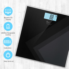 Digital Electronic LCD Scale 400LB/180KG Personal Bathroom Body Weight Scale