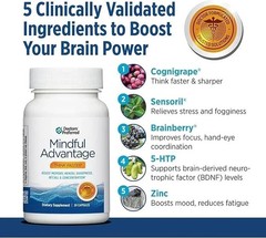 Mindful Advantage Brain Memory Focus Supplement – 30 Caps