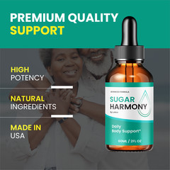 (5 Pack) Sugar Harmony Drops, Advanced Blood Health Support Formula (10 oz)