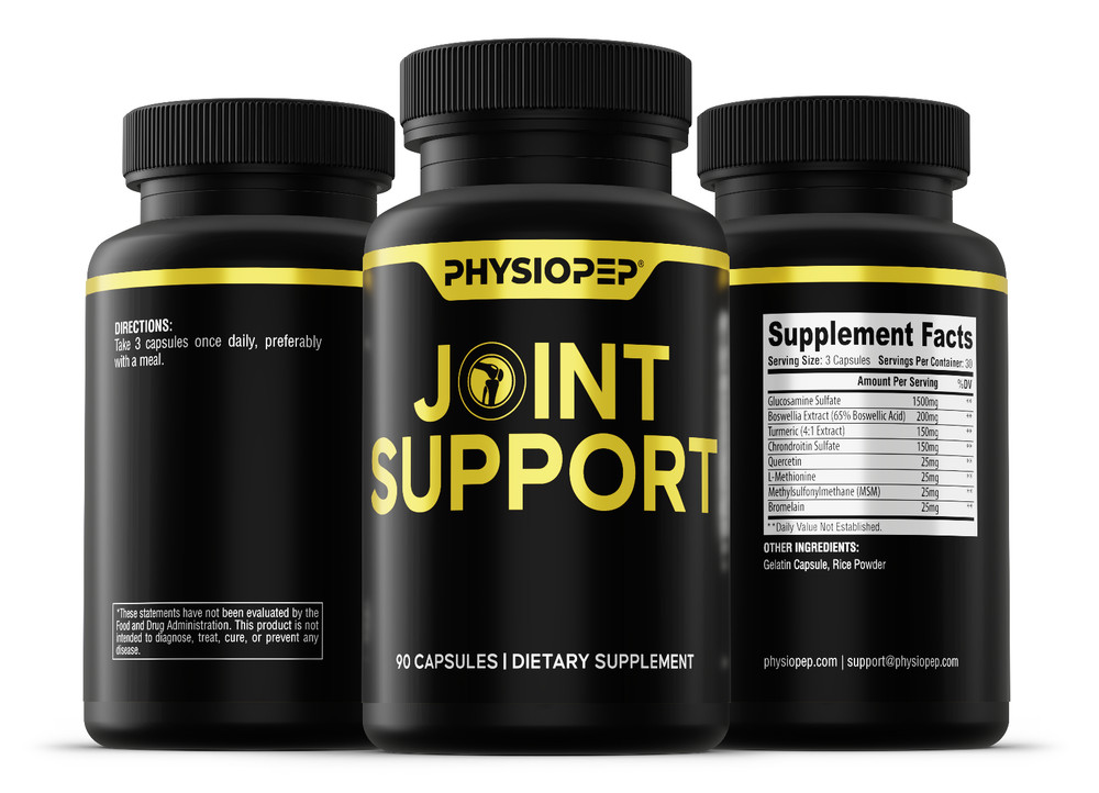 3x Physiopep Joint Support – Glucosamine, Boswellia, Turmeric (3-Month Supply)