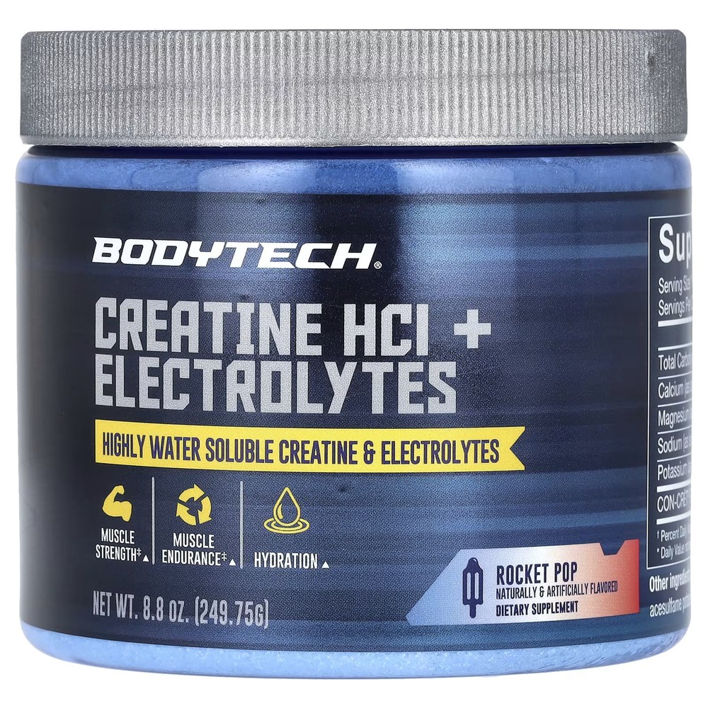 2 X BodyTech, Creatine HCl + Electrolytes, Rocket Pop, 8.8 oz (249.75-worldwide