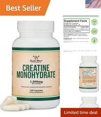 120 Count Creatine Monohydrate Capsules – No Fillers, Non-GMO Power Boost