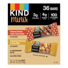 Kind Mini Bars, Variety Pack, 0.7 oz, 36-count