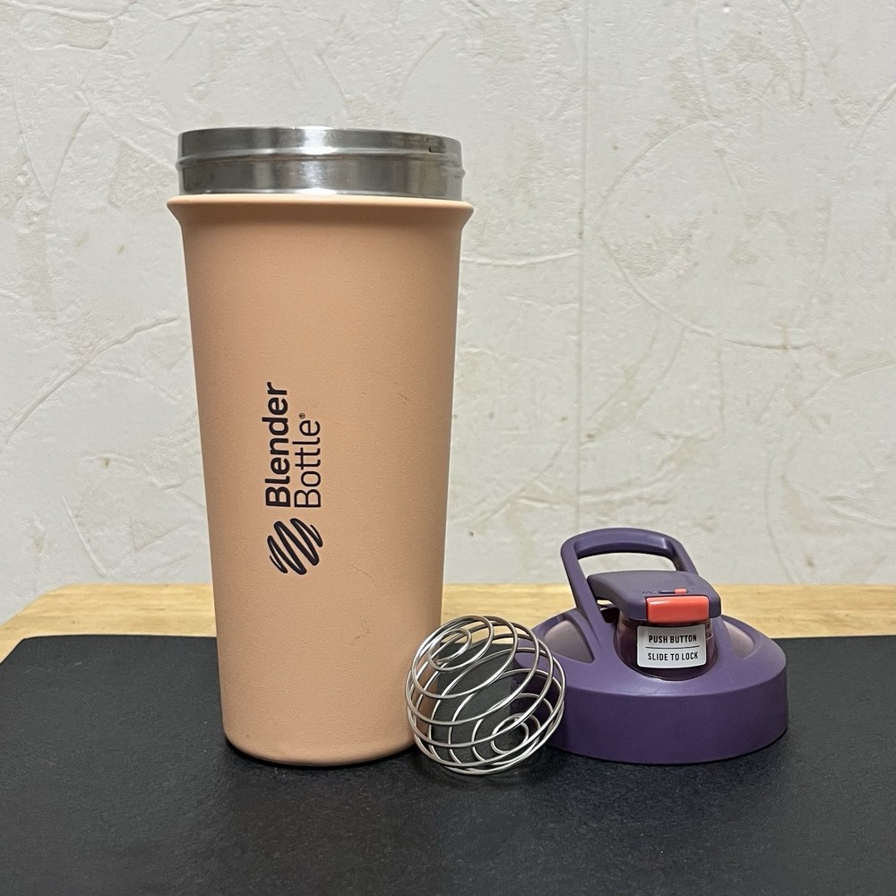 BlenderBottle Sport Sleek Shaker Cup Insulated Stainless Steel Water Bottle 25oz