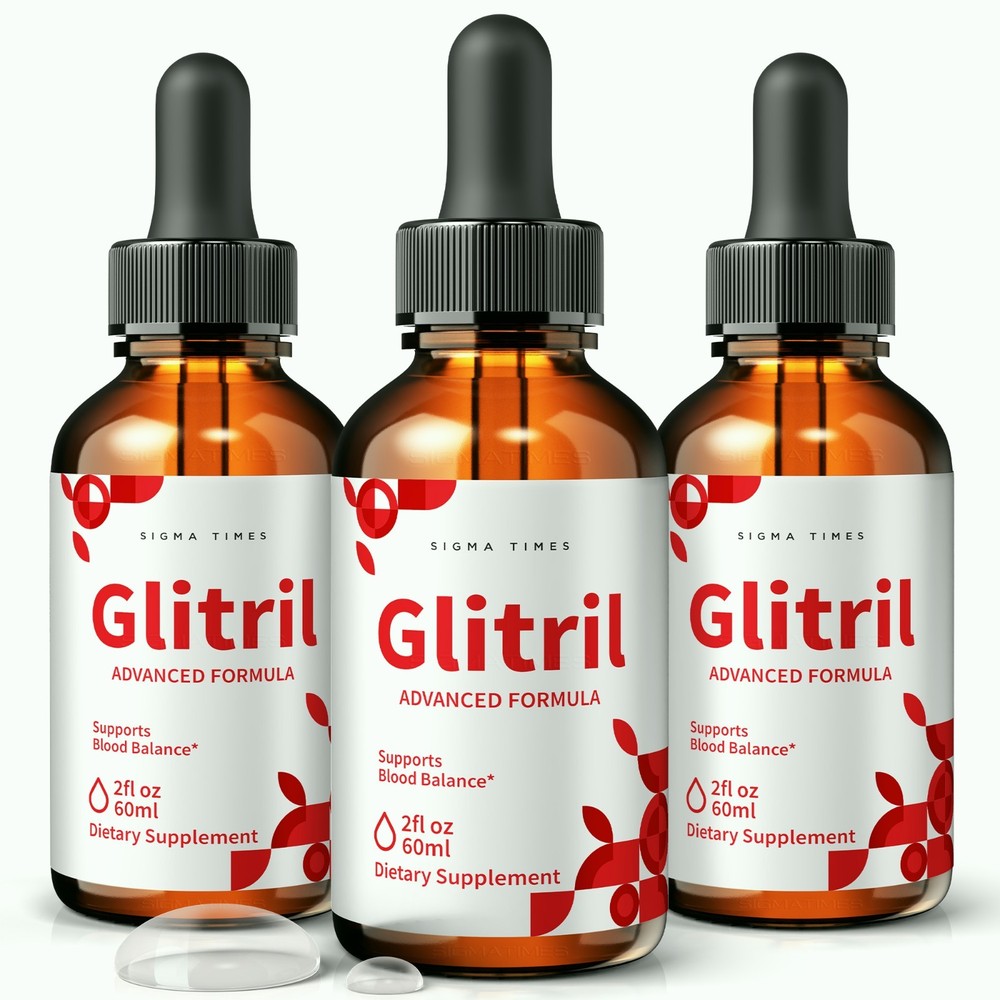 Glitril Drops – Blood Support, Balance & Circulation Liquid Supplement – 3 Pack
