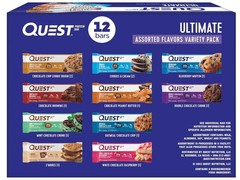 Quest Nutrition Ultimate Variety Pack Protein Bars, High Protein, Low Carb, Glut