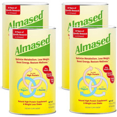 Almased High Protein Supplement & Weight Loss Shake Original 17.6 oz Each Pack 4