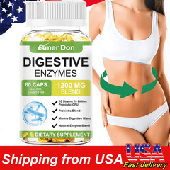 Digestive Enzymes Prebiotic & Probiotics Pancreatin Enzimas Digestivas 60PCS