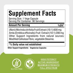 Morinda Plus Capsules – Noni Plus Amla Extract – 90 Capsules