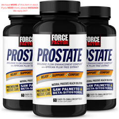 Force Factor Prostate, 3-Pack, Saw Palmetto and 60 Count (Pack of 3), White