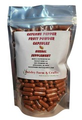 Cayenne Fruit Pepper Powder Capsules 300 Ct – Made Fresh On Demand!