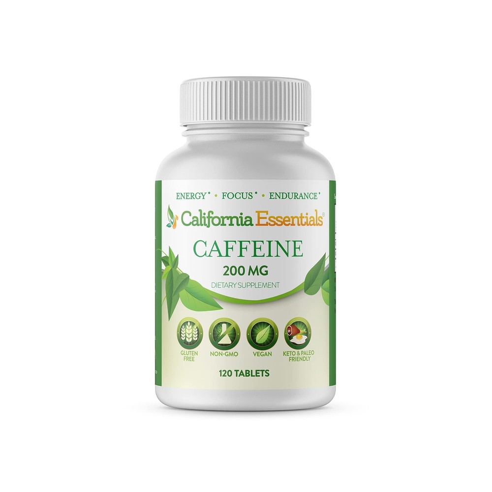 California Essentials Caffeine Pills, 120 Tablets, 200mg Strength, Free Shipping