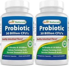 3rd Party Tested Probiotic 10 Strains – 30 Billion CFU for Wellness – 2-Pack
