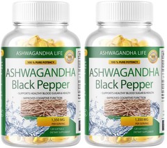 Organic Ashwagandha Root Herbal Supplement 650mg 240 Softgels Immune Support USA