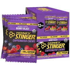 Honey Stinger Organic Berry Blast High Caffeine Performance Chews – Dairy &