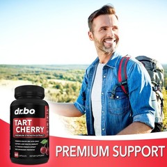 Tart Cherry Extract Capsules Supplement – Purge Uric Acid Flush Cleanse Antioxid