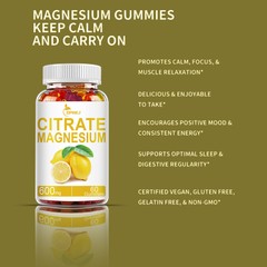 Magnesium Citrate Extra Strength 400mg 600mg- Chelated for Max Absorption 30day