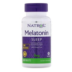 (EXP 11/2026) Natrol Melatonin 3 mg Sleep Time Release Dietary Supplement