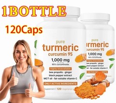 2 BOTTLES–Micro Ingredients Turmeric Curcumin|95% Curcuminoids w/ Black Pepper
