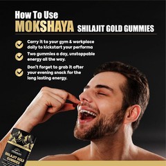 Premium Shilajit Gummies for Energy & Focus Himalayan Gold Grade 60 Pack offer++