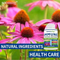 Immune System Defense Support Supplements Vitamin C D3 Quercetin Turmeric US