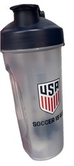USA Soccer 24oz Reusable Plastic Bottle Clear/Black Screw-on Lid Sport Team