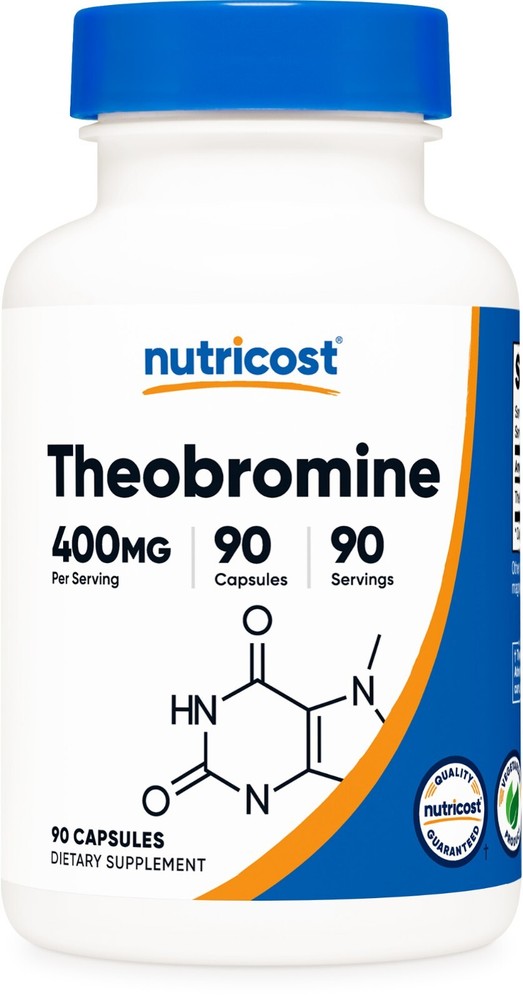 Nutricost Theobromine Capsules 400mg Per Serving (90 Vegetarian Capsules)