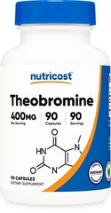 Nutricost Theobromine Capsules 400mg Per Serving (90 Vegetarian Capsules)