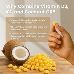 “Corefeel Vitamin D3 K2 10,000 IU, 300 Coconut Softgels, 200 mcg MK|7, Oil 2 i”
