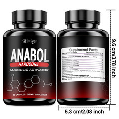 2PC Anabol Hardcore Advanced Bodybuilding Supplement | 60 Capsules | for Energy