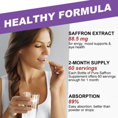 Pure Saffron Extract 88.5mg – Supports Healthy Weight Loss – 120 Capsules