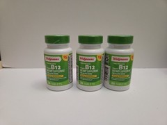 3 X B12 Dietary Supplement 30 Tablets Timed Release Each 1000 MCG Exp:01/27 #409