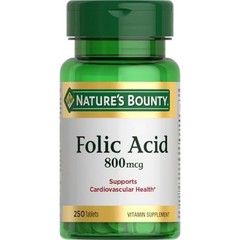 Nature’S Bounty Folic Acid 800 Mcg Tablets Maximum Strength, 250 Count
