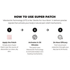 Super Patch FREEDOM 7-Pack Trial Size Pain Relief Drug-Free Aches Joints
