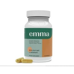 Emma Gut Supplement 60 Capsules Bloating Gas Relief Regularity Flatter Tummy